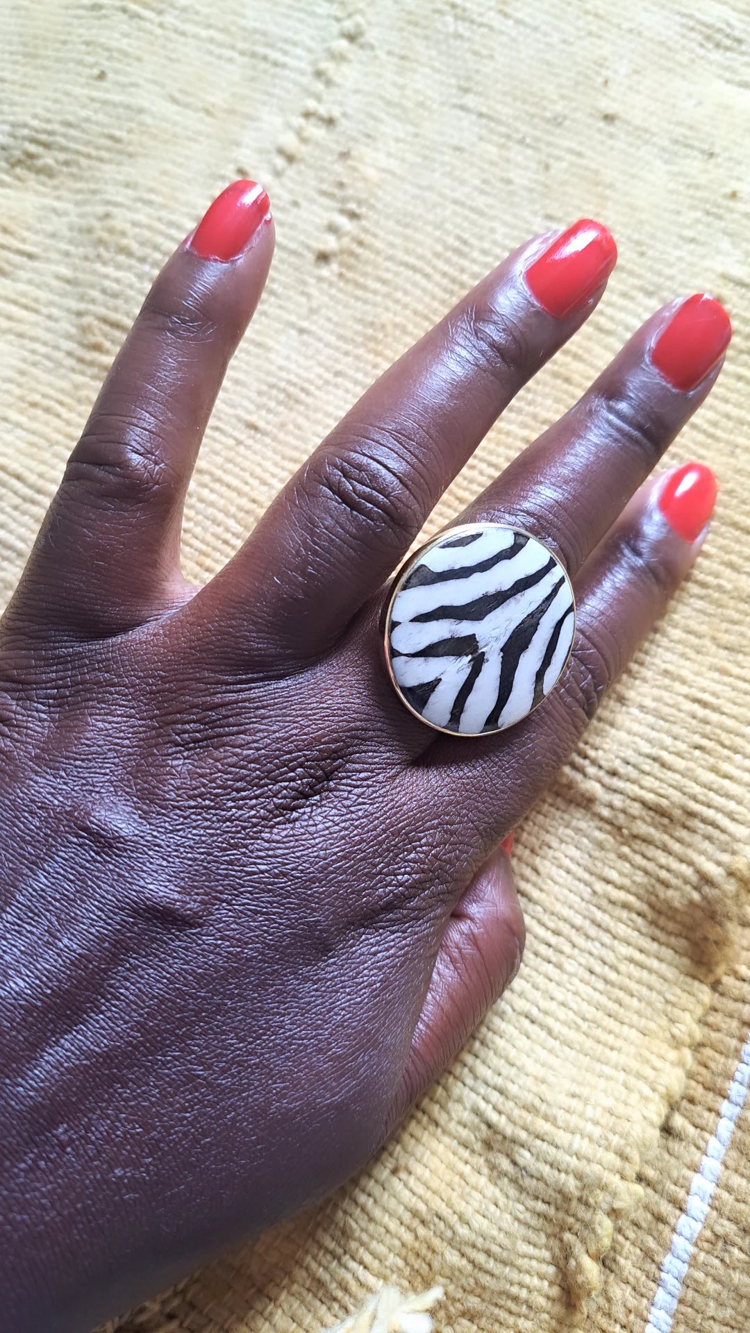 Bague Zebra taille L