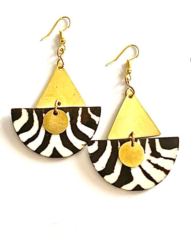 Boucles d oreilles zebra