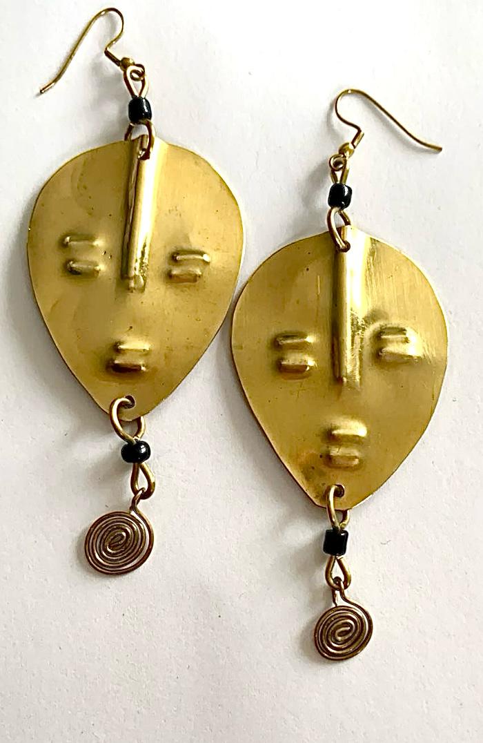 Boucles d'oreilles Golden Mask