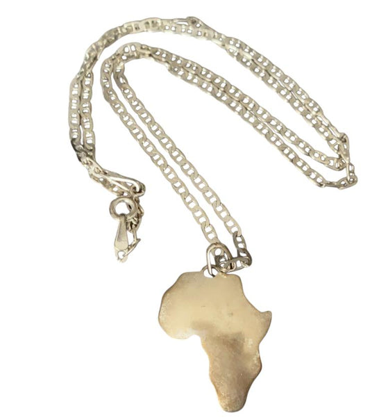 Pendentif African map argent 925