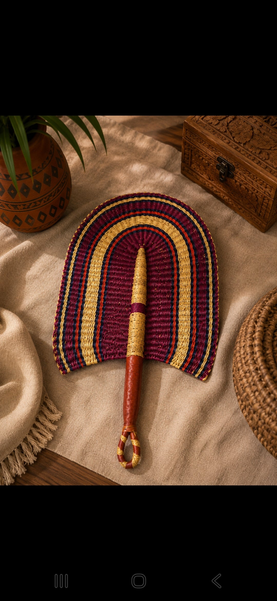 Éventail raphia